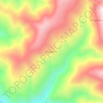 Wiapore topographic map, elevation, terrain