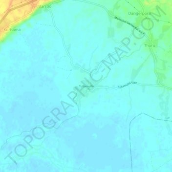 Tullamulla topographic map, elevation, terrain