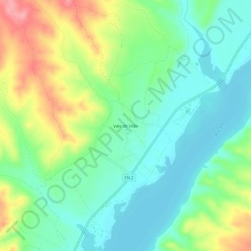 Vale de Vilão topographic map, elevation, terrain