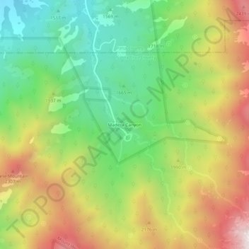 Madera Canyon topographic map, elevation, terrain
