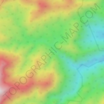 Yera topographic map, elevation, terrain