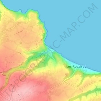 Tournemine topographic map, elevation, terrain