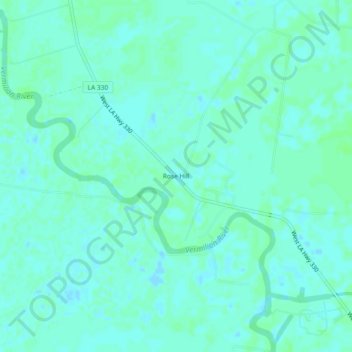 Rose Hill topographic map, elevation, terrain