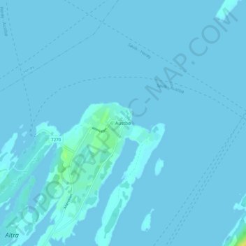 Austbø topographic map, elevation, terrain