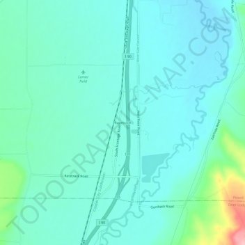 Racetrack topographic map, elevation, terrain