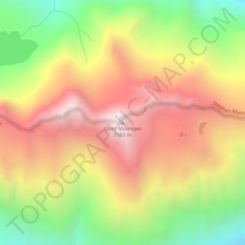 Glory Mountain topographic map, elevation, terrain