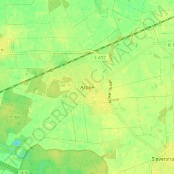 Arpke topographic map, elevation, terrain