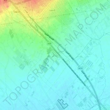 Taanayel topographic map, elevation, terrain