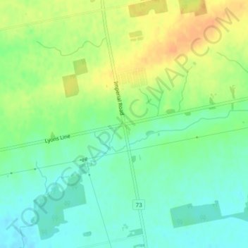 Lyons topographic map, elevation, terrain
