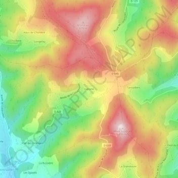 Valtorte topographic map, elevation, terrain