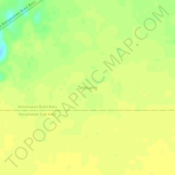 Temiang topographic map, elevation, terrain