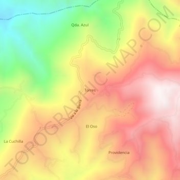 Torres topographic map, elevation, terrain
