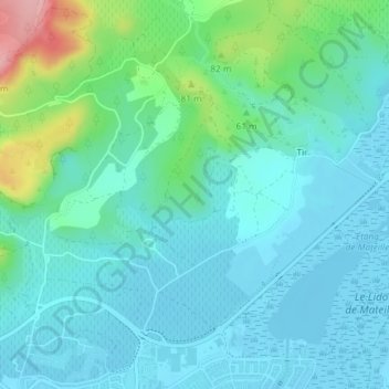 Le Trou de Marou topographic map, elevation, terrain