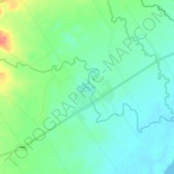 Malinao topographic map, elevation, terrain