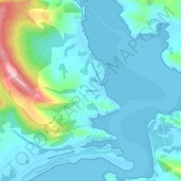 Waikawa topographic map, elevation, terrain