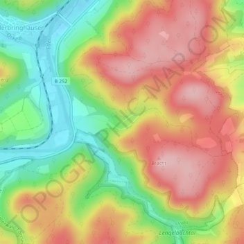 Burg Hessenstein topographic map, elevation, terrain