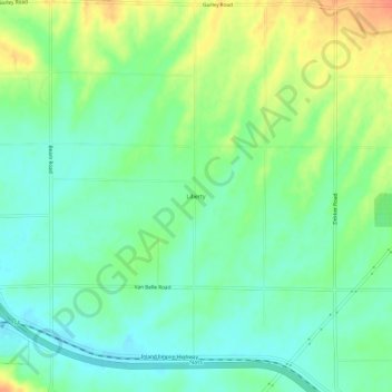 Liberty topographic map, elevation, terrain