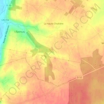 La Vallée topographic map, elevation, terrain