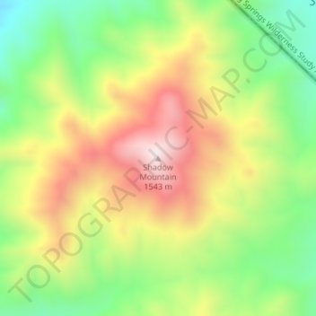 Shadow Mountain topographic map, elevation, terrain