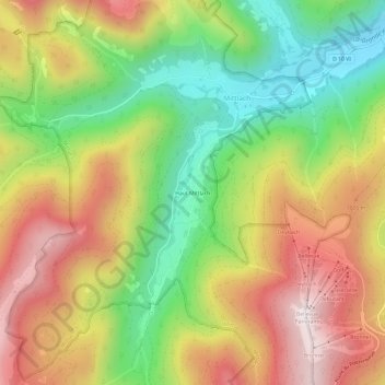 Haut Mittlach topographic map, elevation, terrain
