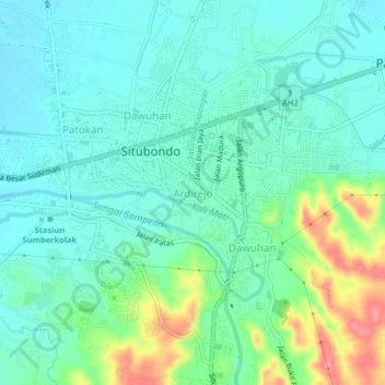 Ardirejo topographic map, elevation, terrain
