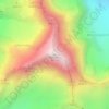Weissmies topographic map, elevation, terrain