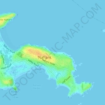 Stony Beach topographic map, elevation, terrain