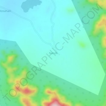 Nandi topographic map, elevation, terrain