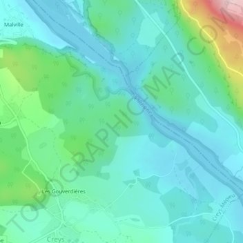 Mont Savin topographic map, elevation, terrain