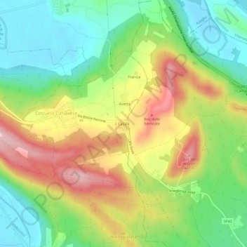Casale topographic map, elevation, terrain