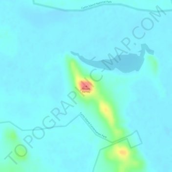 Mount Barney topographic map, elevation, terrain