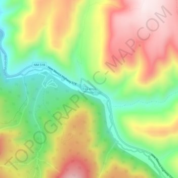 Tres Ritos topographic map, elevation, terrain