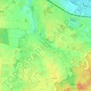 Vielstedt topographic map, elevation, terrain