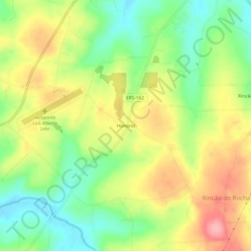Honório topographic map, elevation, terrain