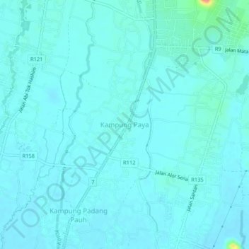 Kampung Paya topographic map, elevation, terrain