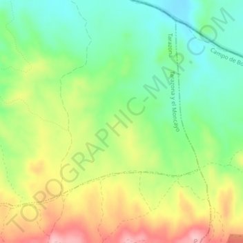 El Espartal topographic map, elevation, terrain