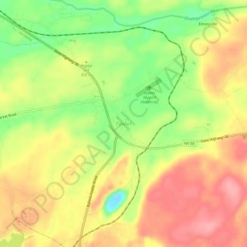 Fowler topographic map, elevation, terrain