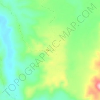 Betue topographic map, elevation, terrain