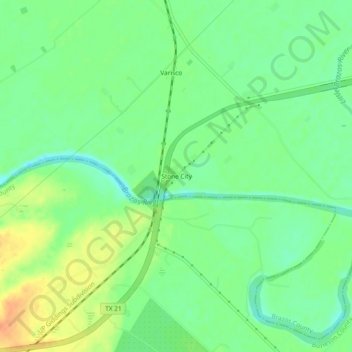 Stone City topographic map, elevation, terrain