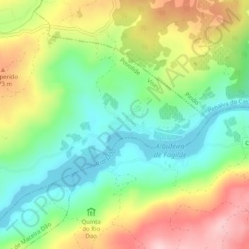 Vila Corça topographic map, elevation, terrain