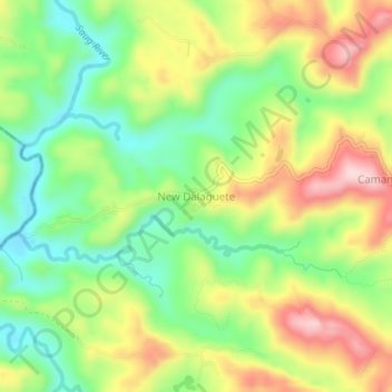 New Dalaguete topographic map, elevation, terrain