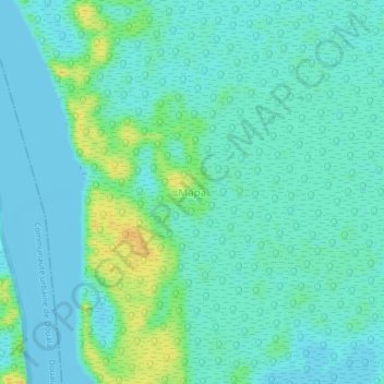 Mapa topographic map, elevation, terrain