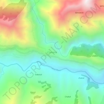 Chasana topographic map, elevation, terrain