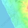 Costa Ballena topographic map, elevation, terrain