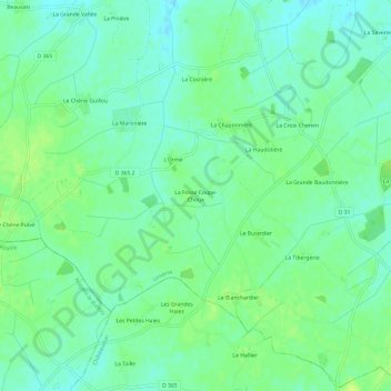 La Fosse Coupe-Choux topographic map, elevation, terrain