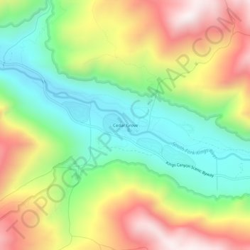 Cedar Grove topographic map, elevation, terrain