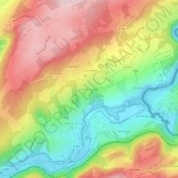 L'Essart Fourgan topographic map, elevation, terrain