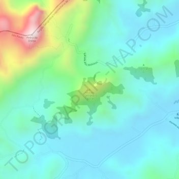 Alto do Serrano topographic map, elevation, terrain