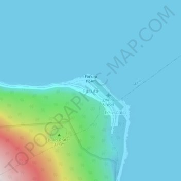 Fiti‘uta topographic map, elevation, terrain