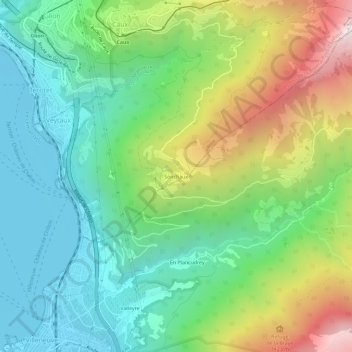 Sonchaux topographic map, elevation, terrain